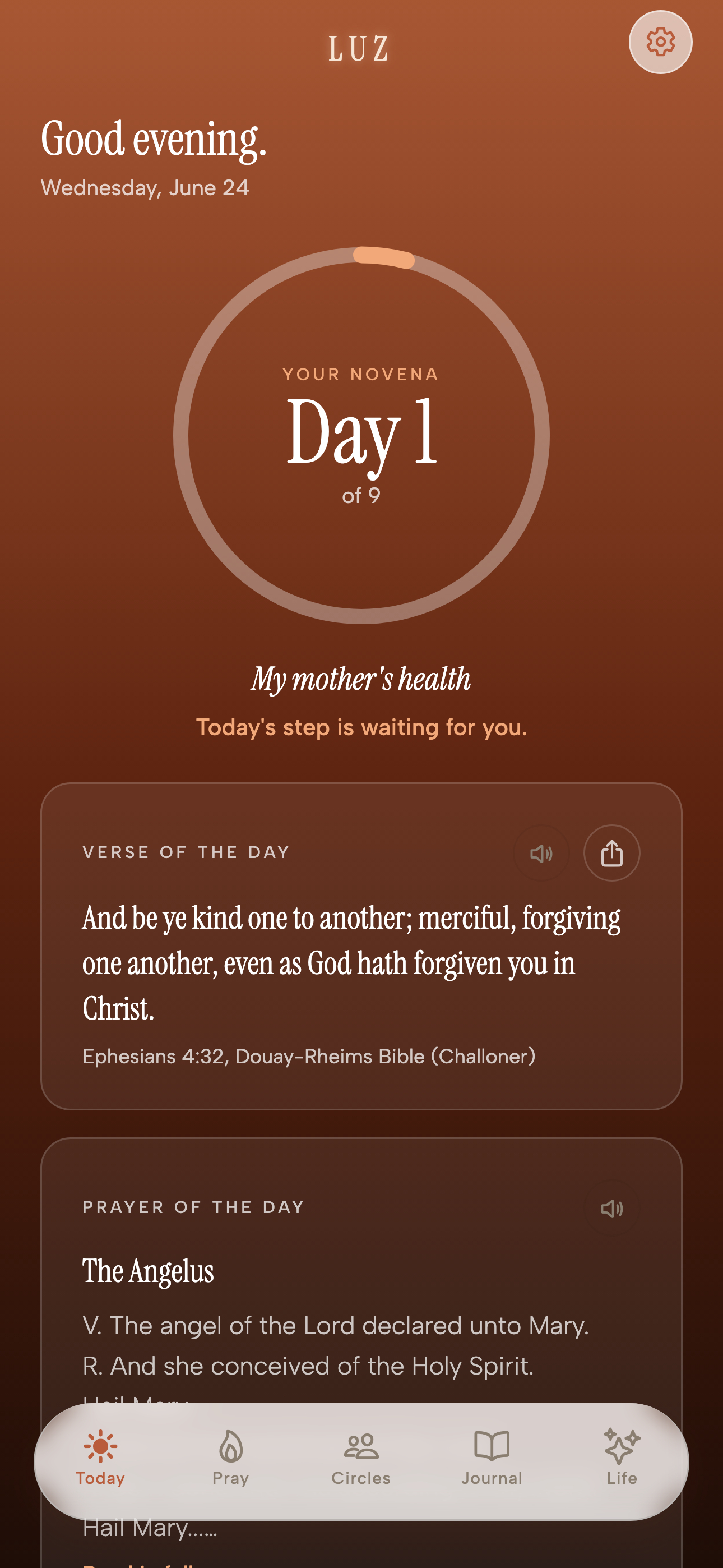 Your verse and prayer, every day